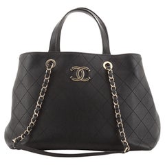 Chanel CC Shopping Tote Stitched Calfskin Large