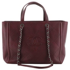 Chanel CC Shopping Tote Stitched Deerskin Medium
