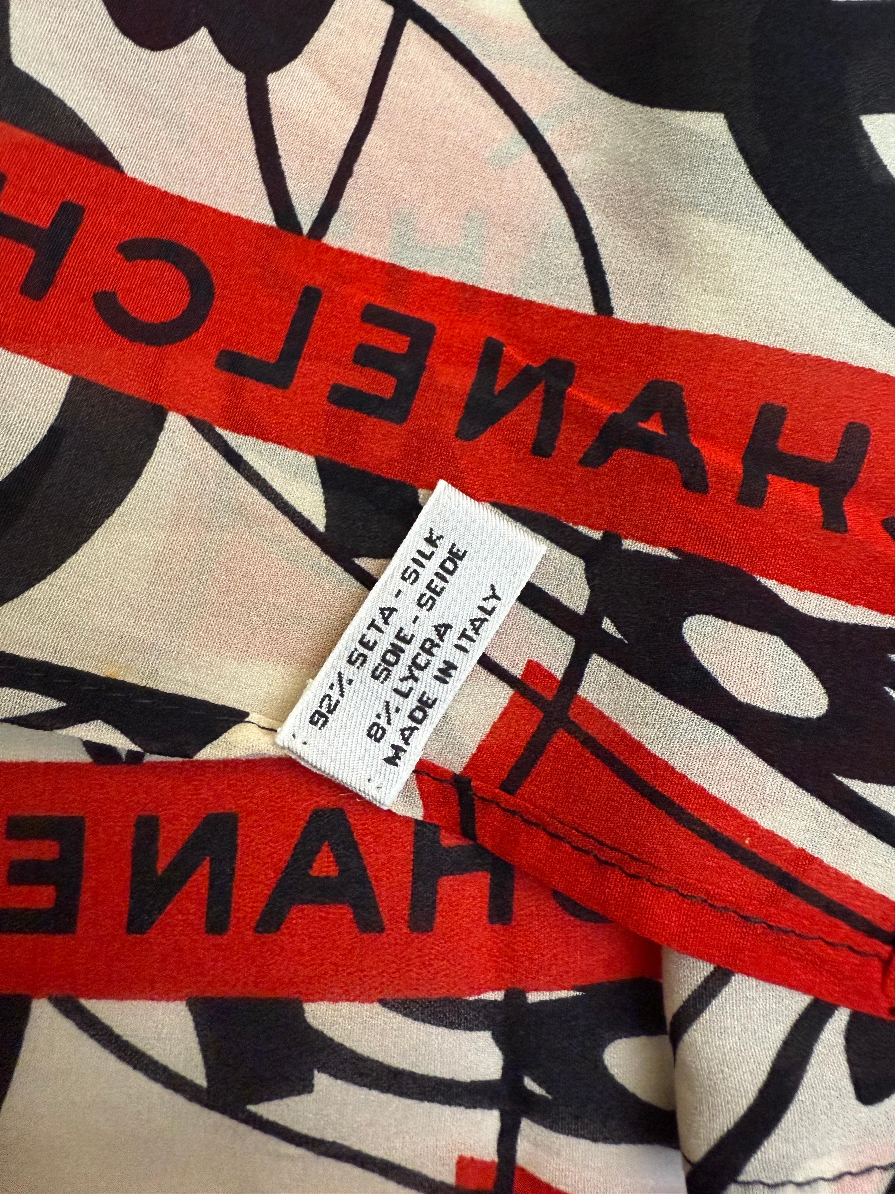 Chanel CC silk scarf 2