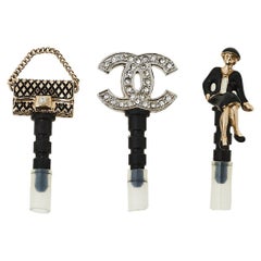 Chanel CC Smartphone Dust Plugs, A Set Of Three Charms