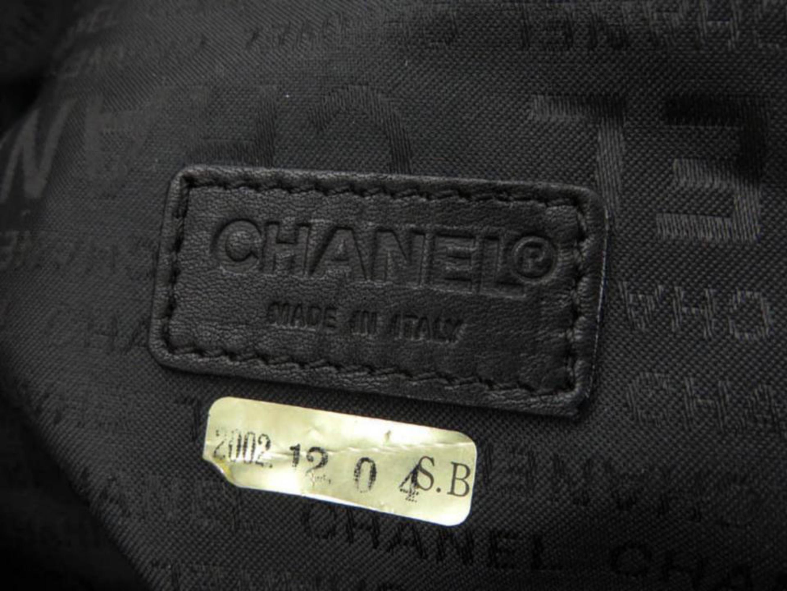 Women's Chanel Cc Sports Logo Boston Duffle 867098 Black Nylon Weekend/Travel Bag For Sale