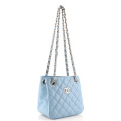 Chanel CC Square Bucket Tote Quilted Caviar Mini