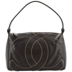 Chanel CC Stitch Shoulder Bag Caviar Small