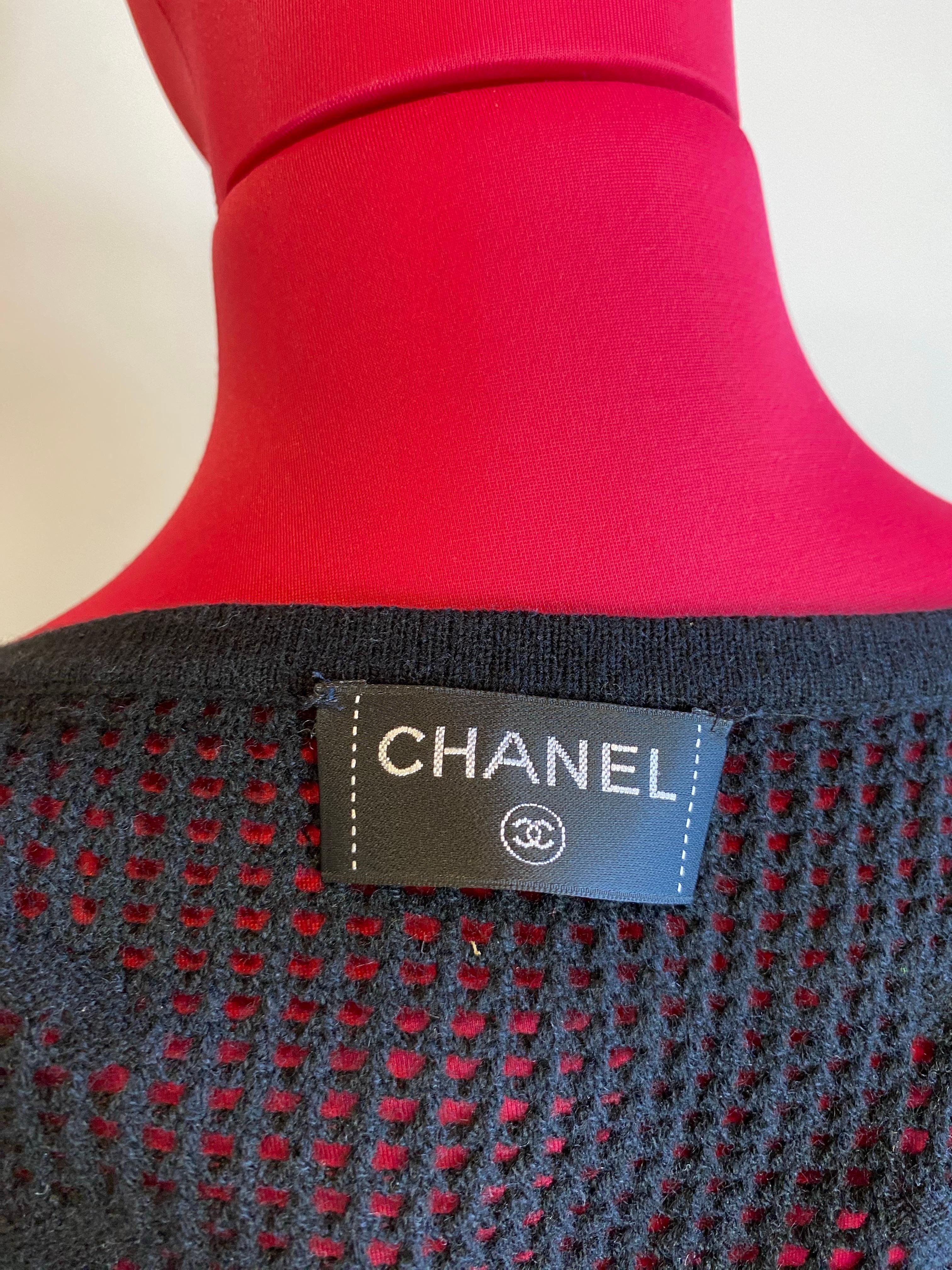 Chanel CC strass black cashmere Top cruise 2022 For Sale 4