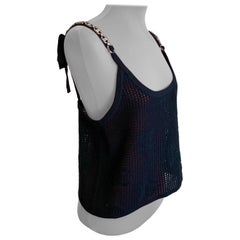 Chanel CC strass nero cashmere Top cruise 2022