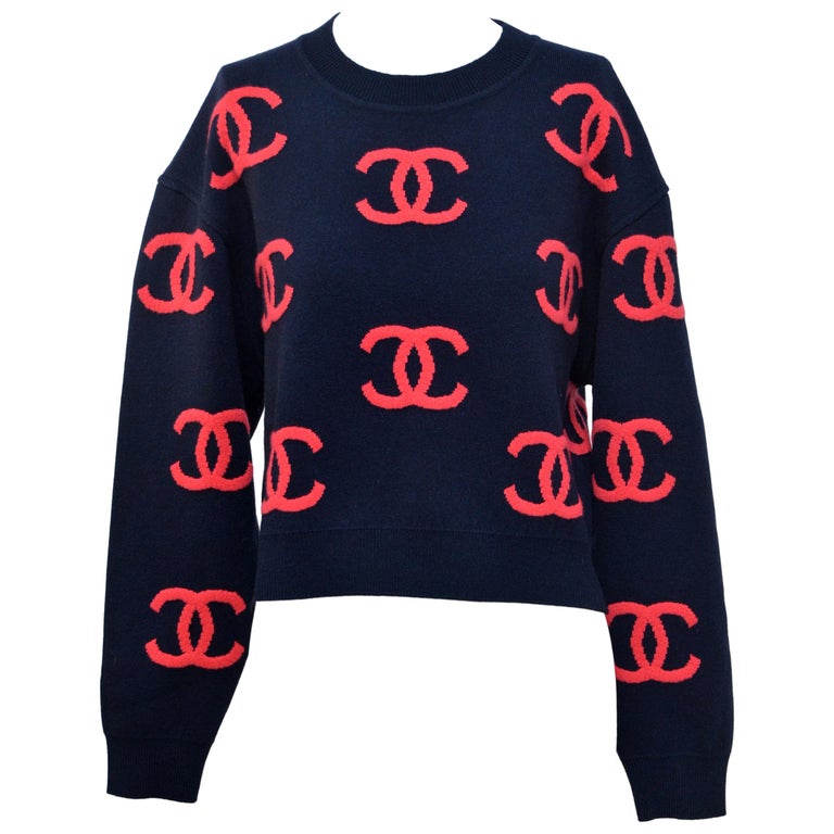 Introducir 98+ imagen chanel cc logo sweater