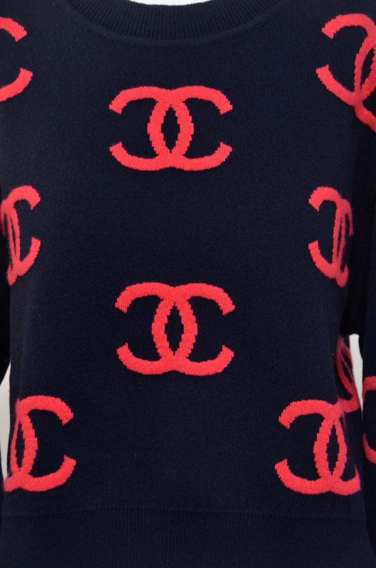 CHANEL CC Sweater Size 38 New With Tags at 1stDibs chanel sweater chanel logo sweater chanel trui