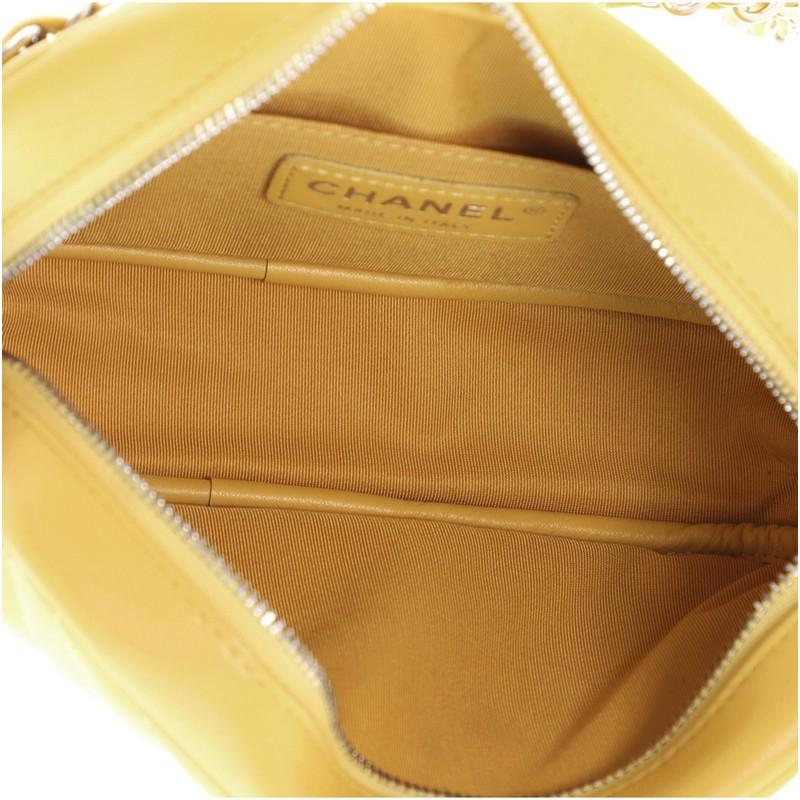 Chanel CC Tassel Camera Bag Diagonal Chevron Calfskin Mini In Good Condition In NY, NY