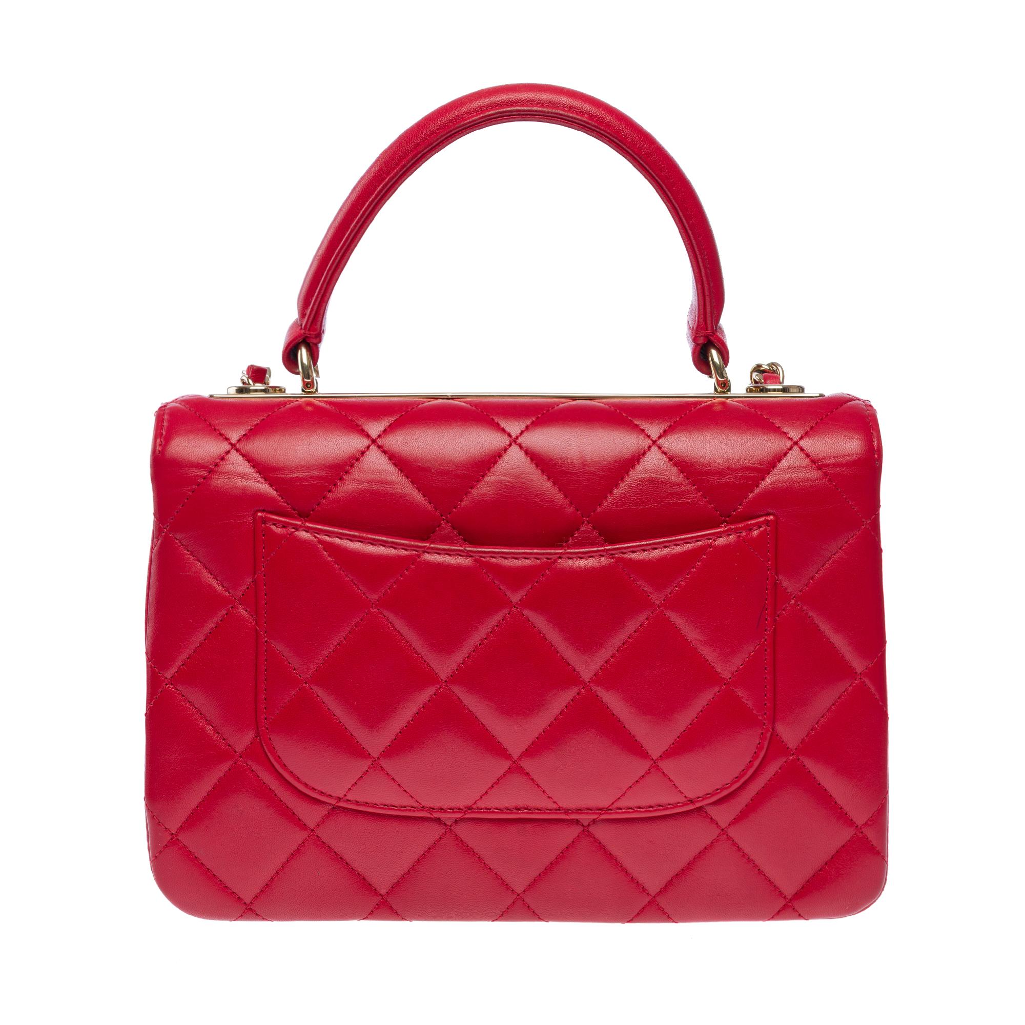 Bolso Chanel CC Tendy  en Piel acolchada roja, GHW Rojo en venta