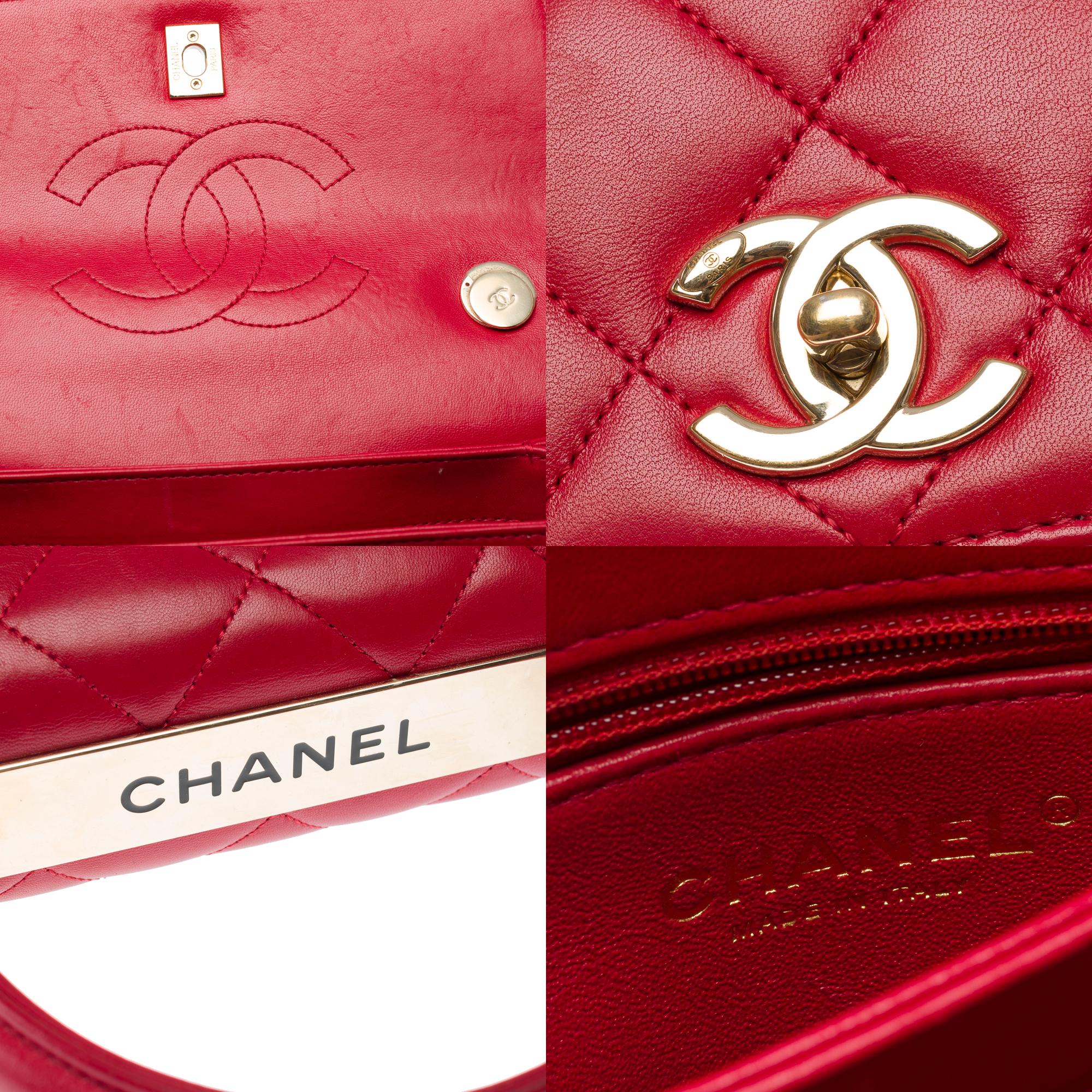 Bolso Chanel CC Tendy  en Piel acolchada roja, GHW en venta 1