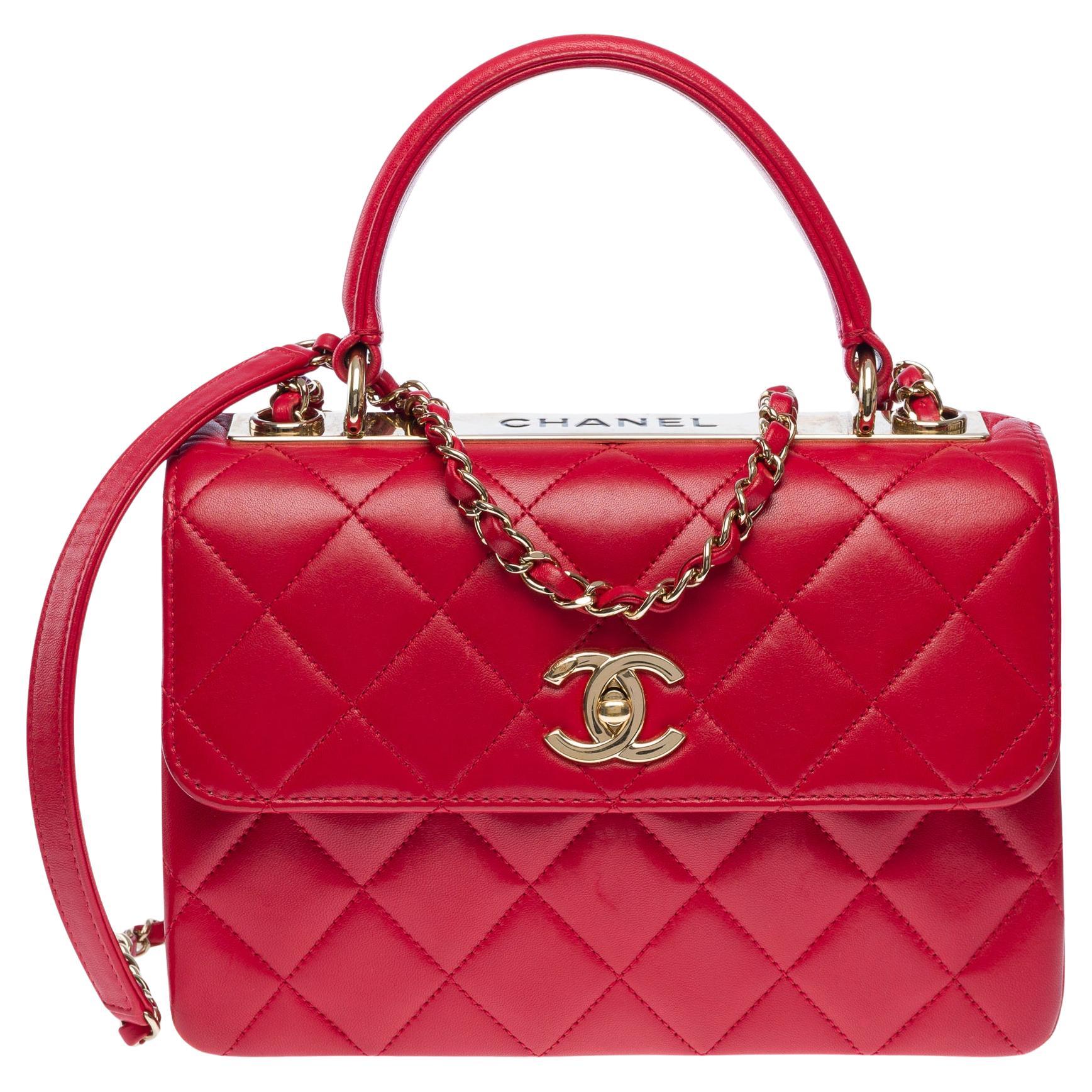 Bolso Chanel CC Tendy  en Piel acolchada roja, GHW en venta