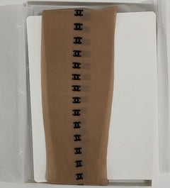 CHANEL CC Tights In Natural Veil And Black Logos