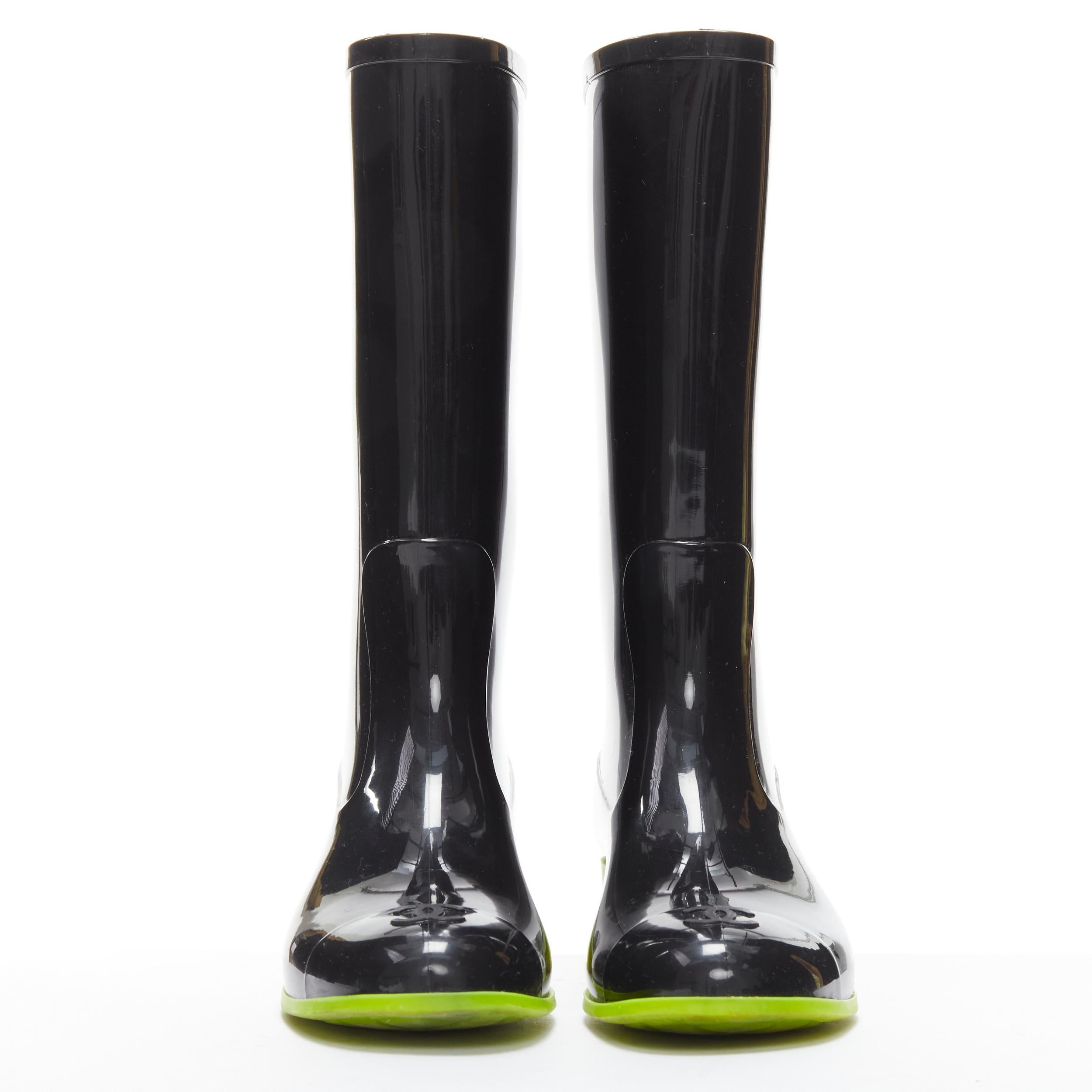 rain boots chanel