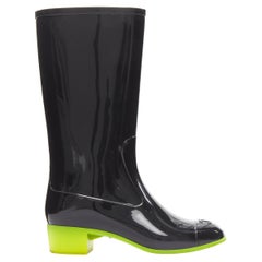 Louis Vuitton Women's 36 Black Rubber Rainboots Tall Rain Boots 111lv9 For  Sale at 1stDibs