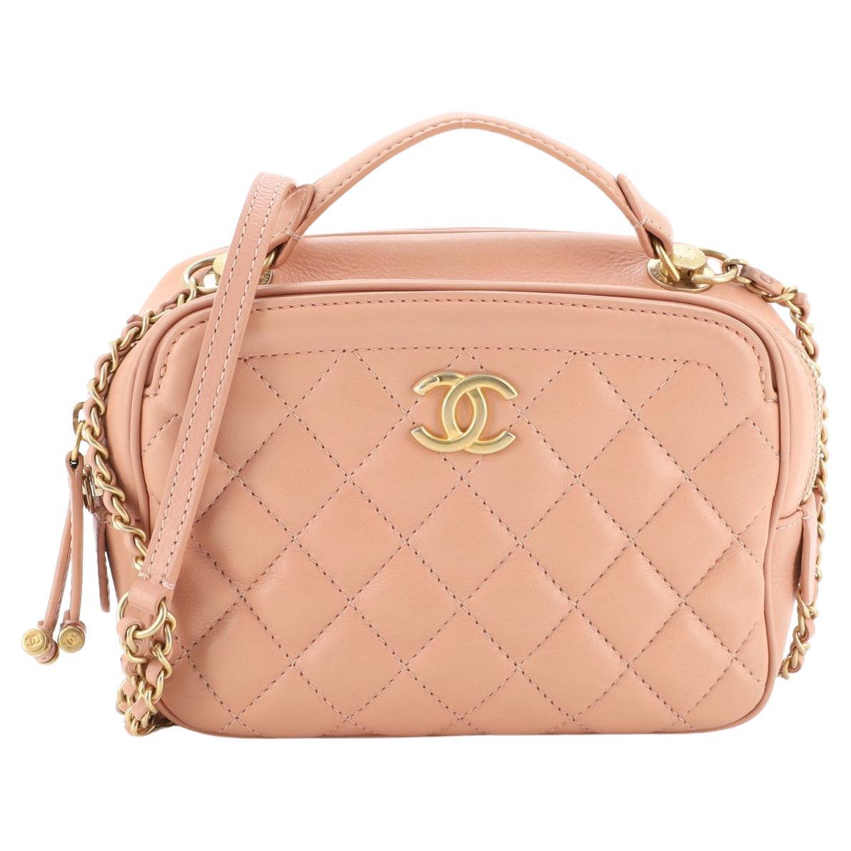 Chanel CC Top Handle Vanity Case Quilted Calfskin Small at 1stDibs  chanel  vanity case top handle, chanel top handle vanity bag, chanel top handle  vanity case