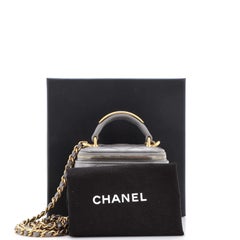 Chanel CC Top Handle Vanity Case with Chain Quilted Lambskin with Metal Mini