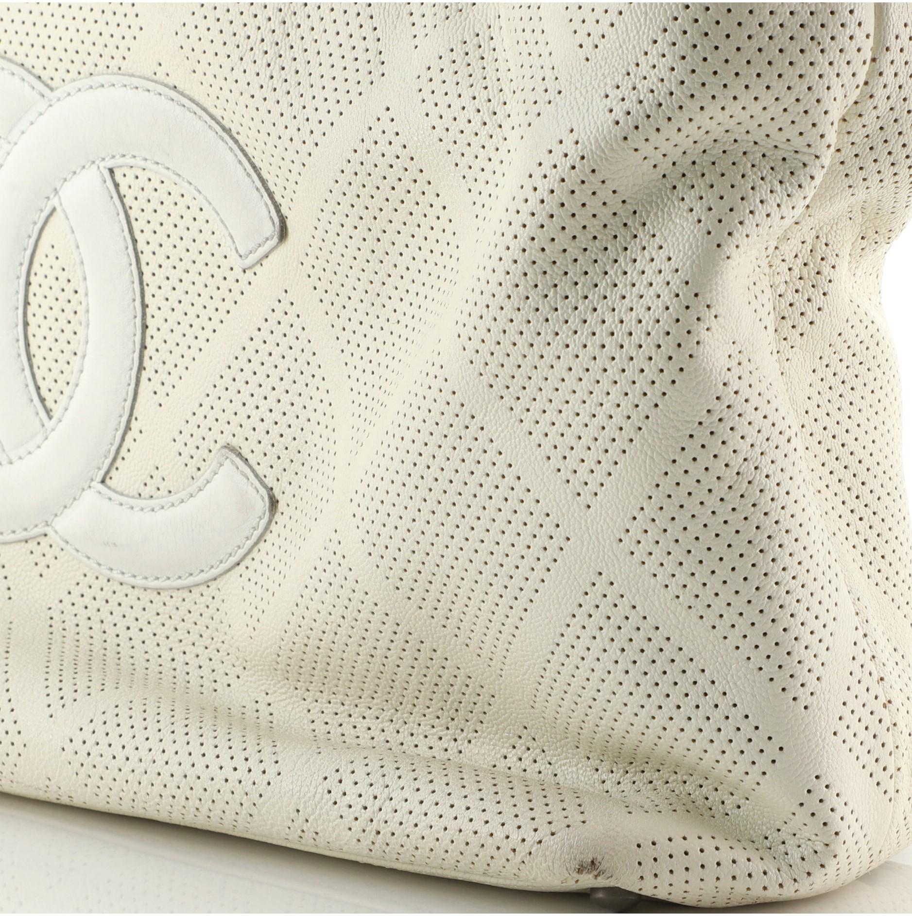 Chanel CC Tote Perforated Leather East West 7