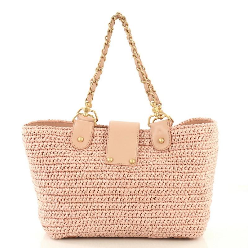 chanel woven tote