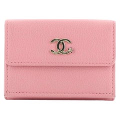 Chanel CC Trifold Flap Wallet Goatskin Small