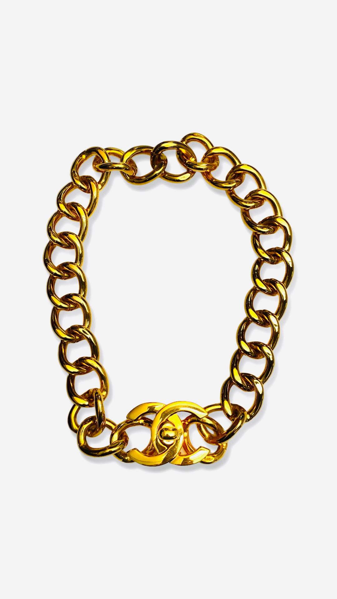hardware chain necklace gold