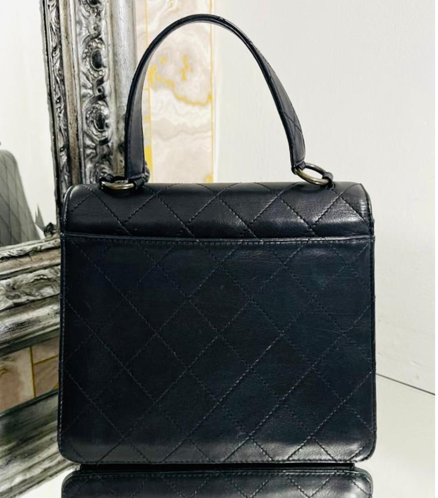 Chanel 'CC' Turn-Lock Vintage Leather Bag For Sale 1