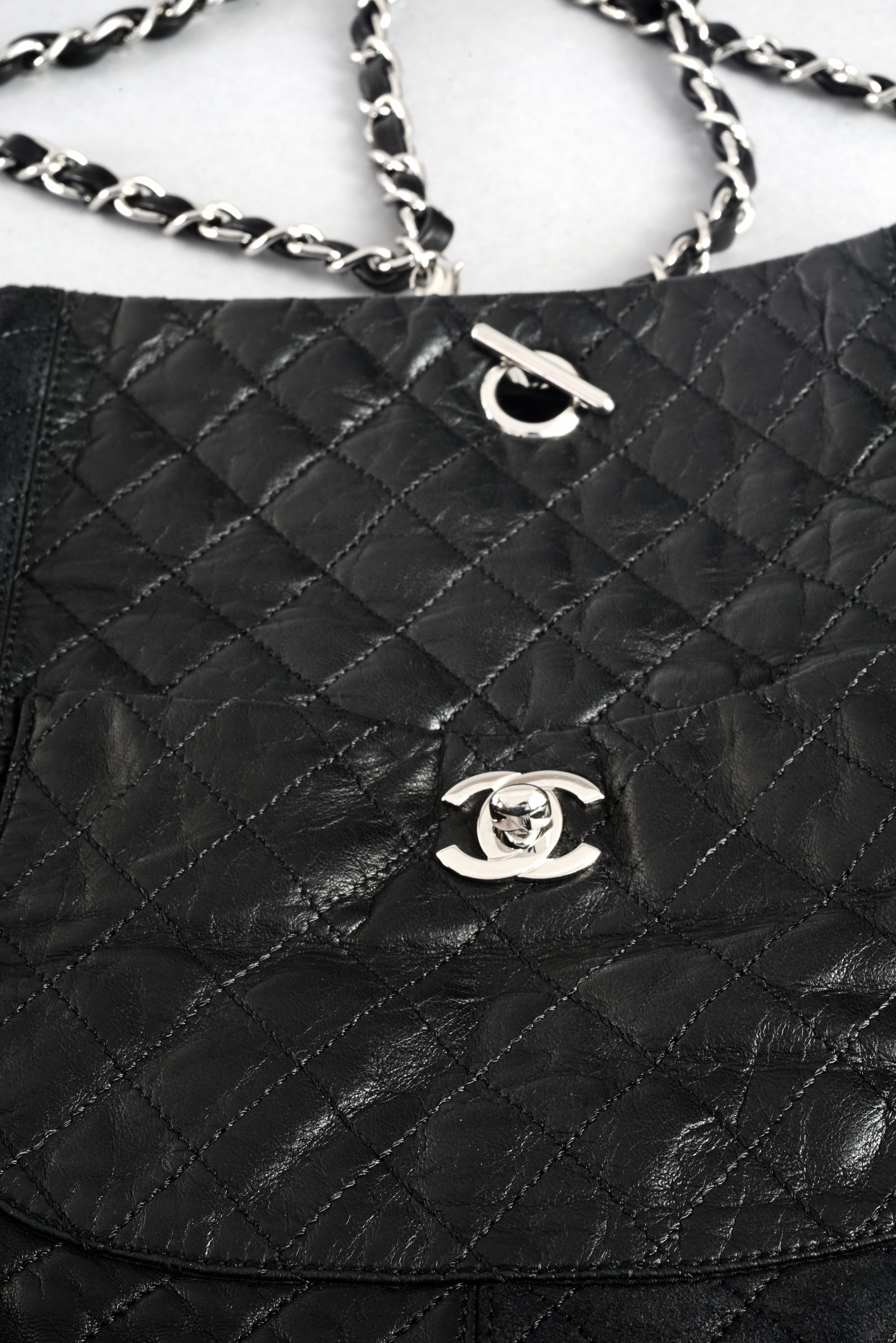 CHANEL CC Turnlock Chain Suspender Leather Quilted Skirt 3