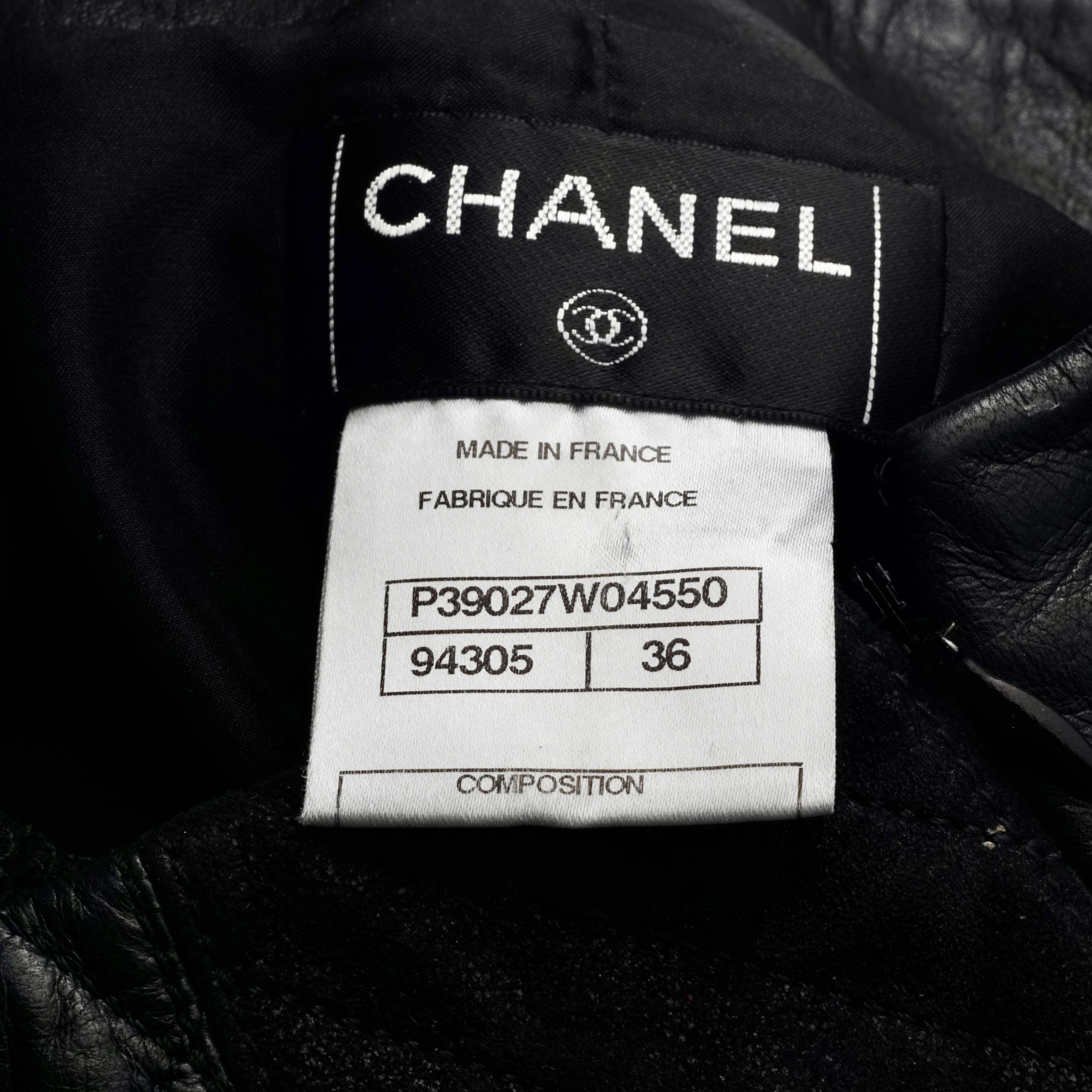 CHANEL CC Turnlock Chain Suspender Leather Quilted Skirt 8