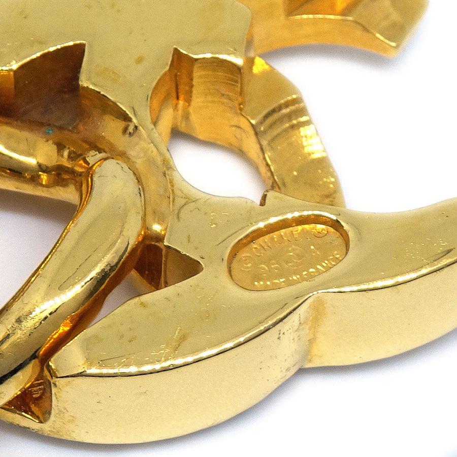 CHANEL CC Turnlock Gliederarmband, Strass Gold Metallkette Gliederarmband Damen im Angebot