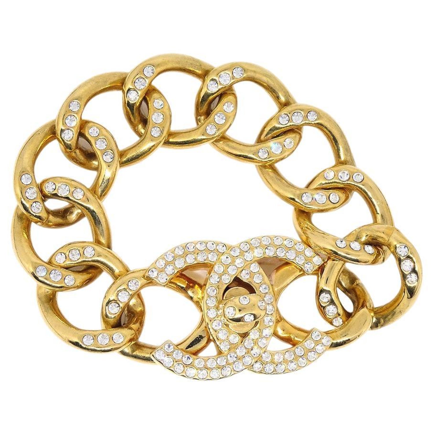 Louis Vuitton Monogram Damier Gold Pearl LV Charm Chain Link