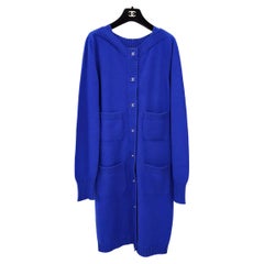 Chanel CC Turnlock Royal Blue Cashmere Cardigan