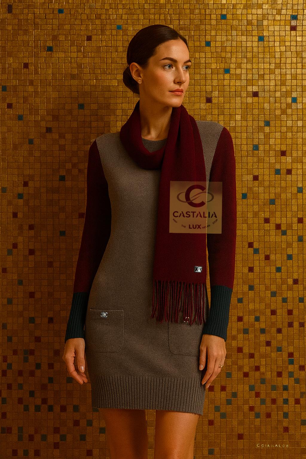 da uomo o donna Chanel CC Turnocks Abito e sciarpa in cachemire 36 FR in vendita