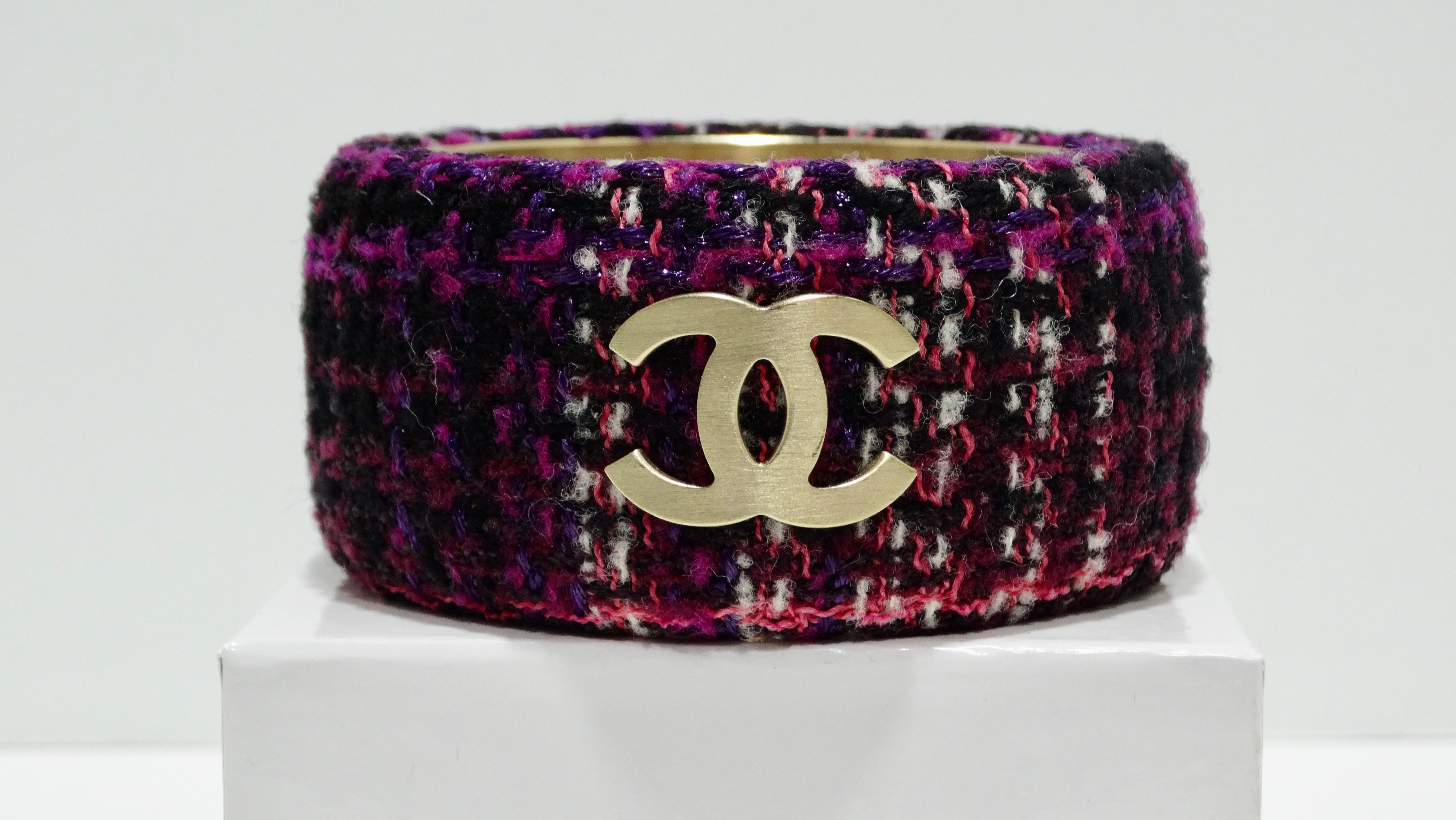 Women's or Men's Chanel CC Tweed Cuff