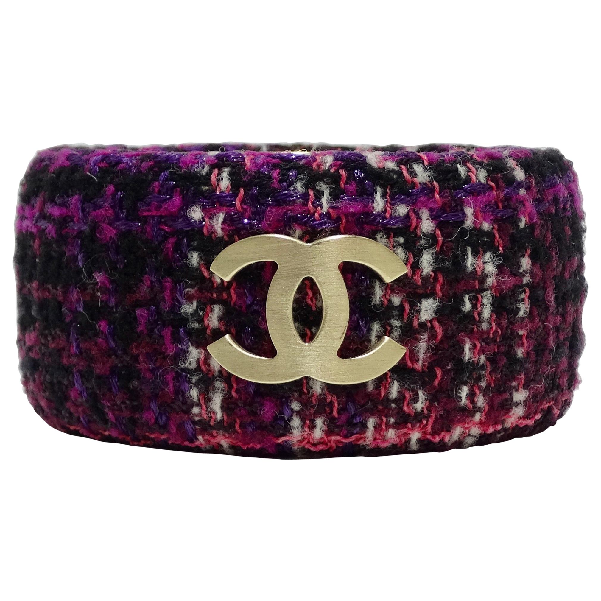 Chanel CC Tweed Cuff