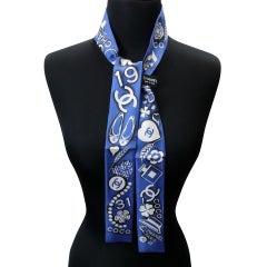 Chanel CC Twilly Lock Key Silk Made in Italy Scarf/ Wrap CC-0821N-0002