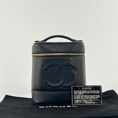 CHANEL CC Vanity Case Black Caviar Leather 1994 – 1996