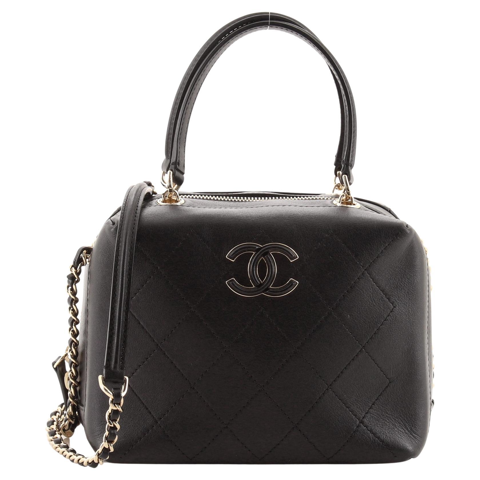 Chanel CC Vanity Case Quilted Calfskin Small