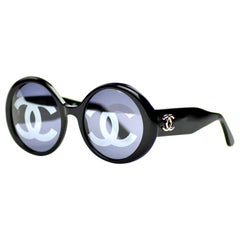 CHANEL CC Retro Black Sunglasses