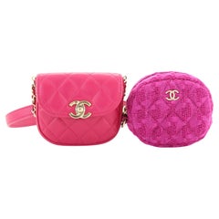 Chanel CC Waist Bag with Coin Purse Quilted Lambskin and Tweed