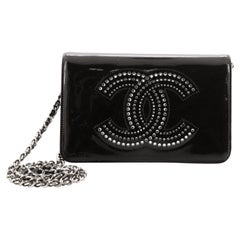 Chanel CC Wallet on Chain Strass Embellished Patent