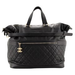 Chanel CC Weekender Quilt Caviar Large