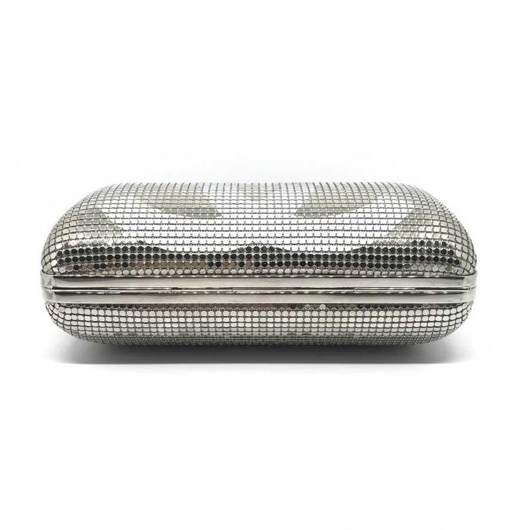 CHANEL CC White And Silver Minaudière For Sale at 1stDibs