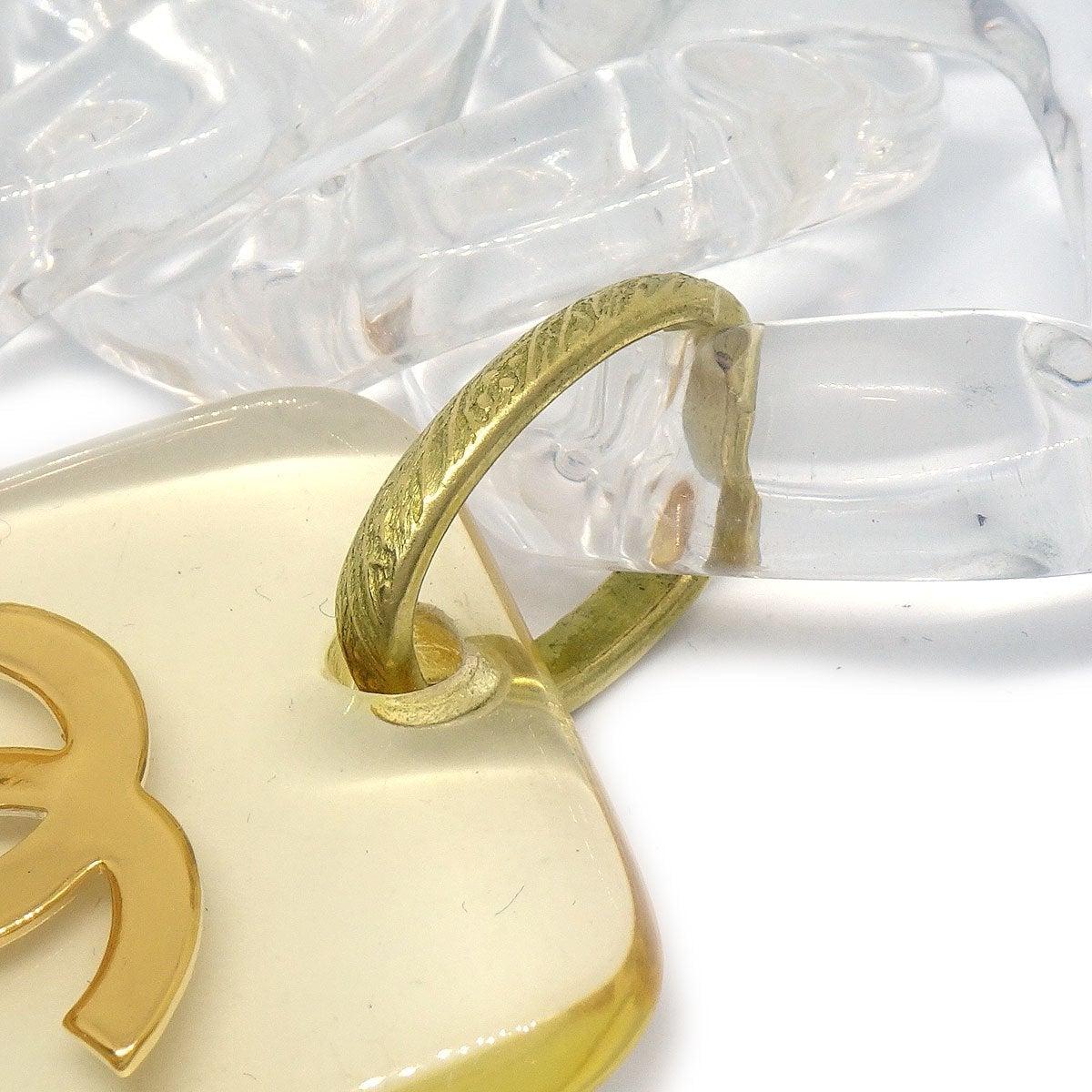 CHANEL CC Cintura in plastica bianca trasparente con catena in metallo dorato A Link In condizioni buone in vendita a Chicago, IL