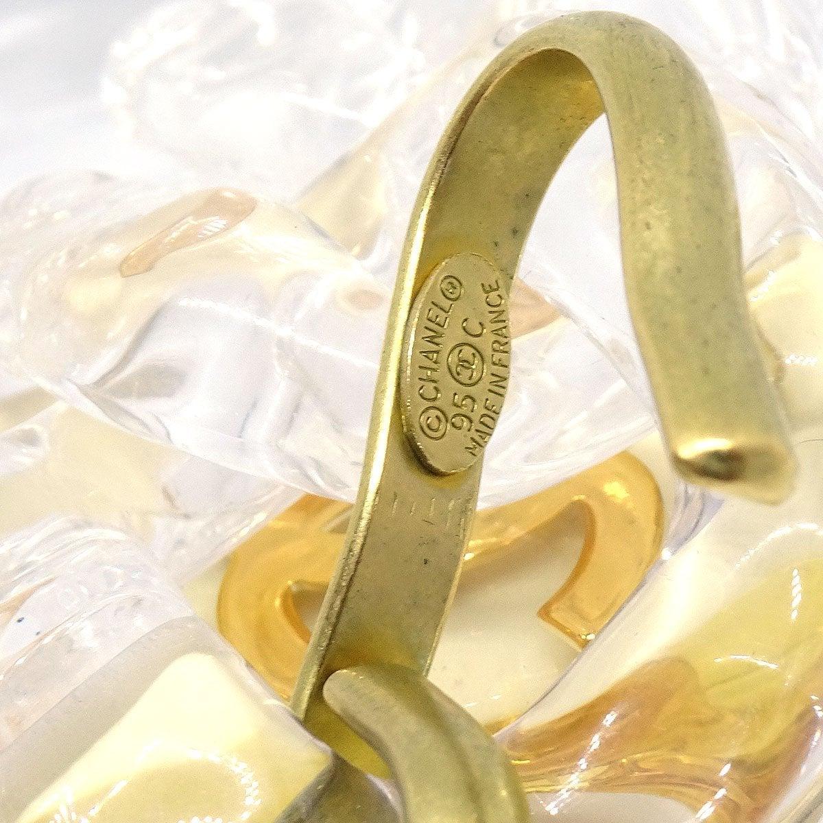 Donna CHANEL CC Cintura in plastica bianca trasparente con catena in metallo dorato A Link in vendita