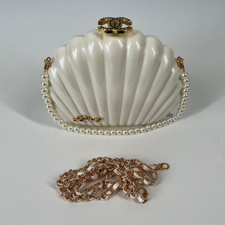 Chanel CC White PVC Sea Shell VIP Gift Bag