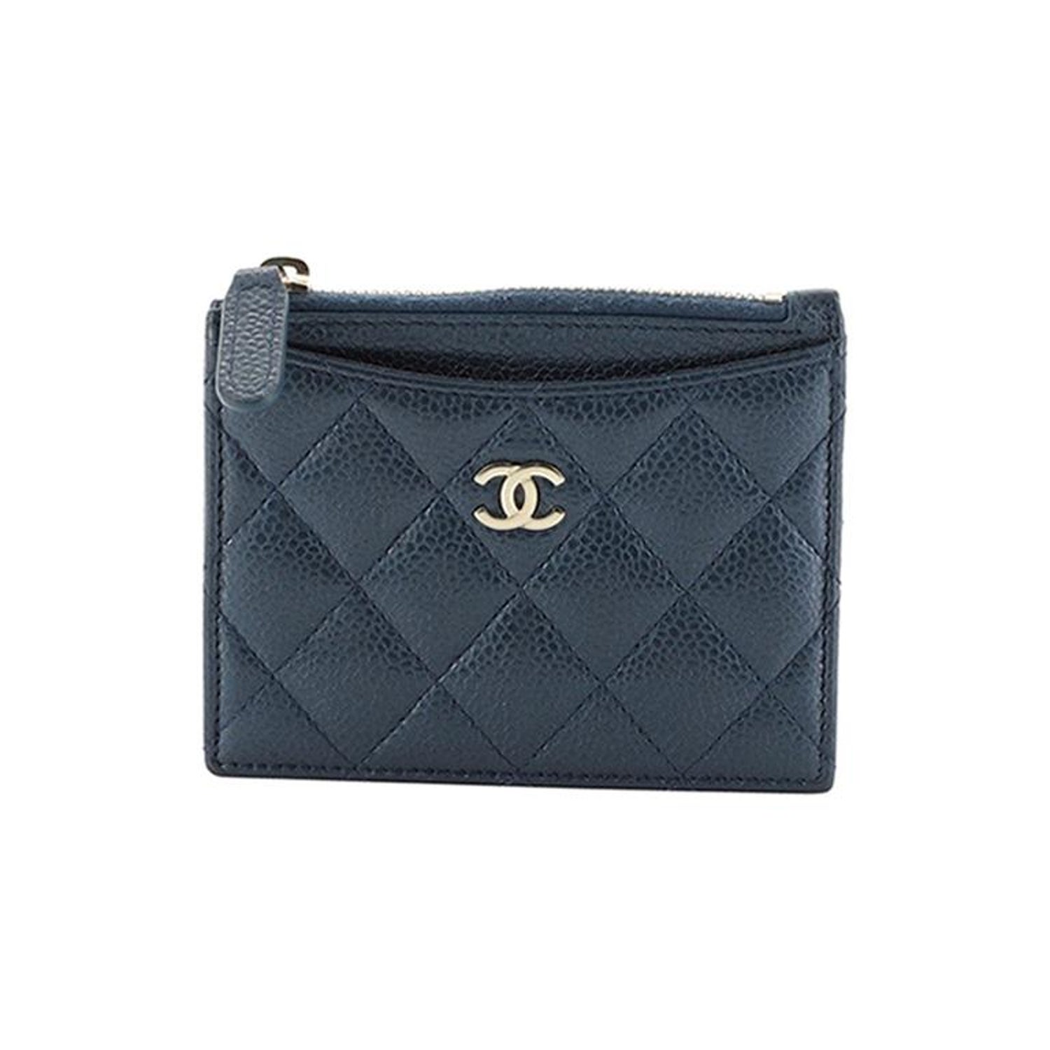 Chanel CC Zip Card Holder Quilted Caviar at 1stDibs | chanel zipped card  holder, chanel zip card holder, chanel quilted zip card holder