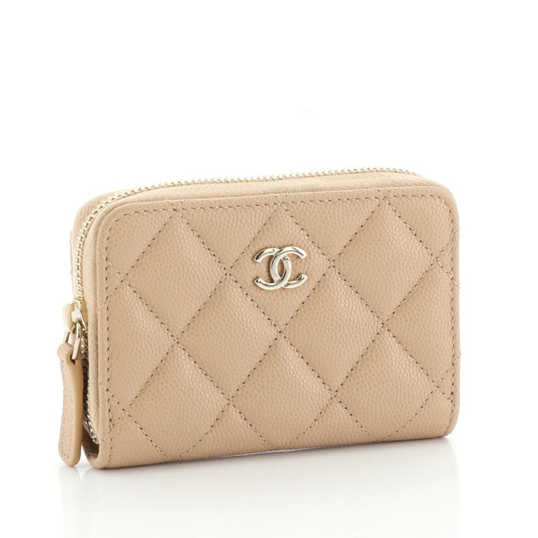Chanel CC Zip Coin Purse Quilted Caviar Small at 1stDibs