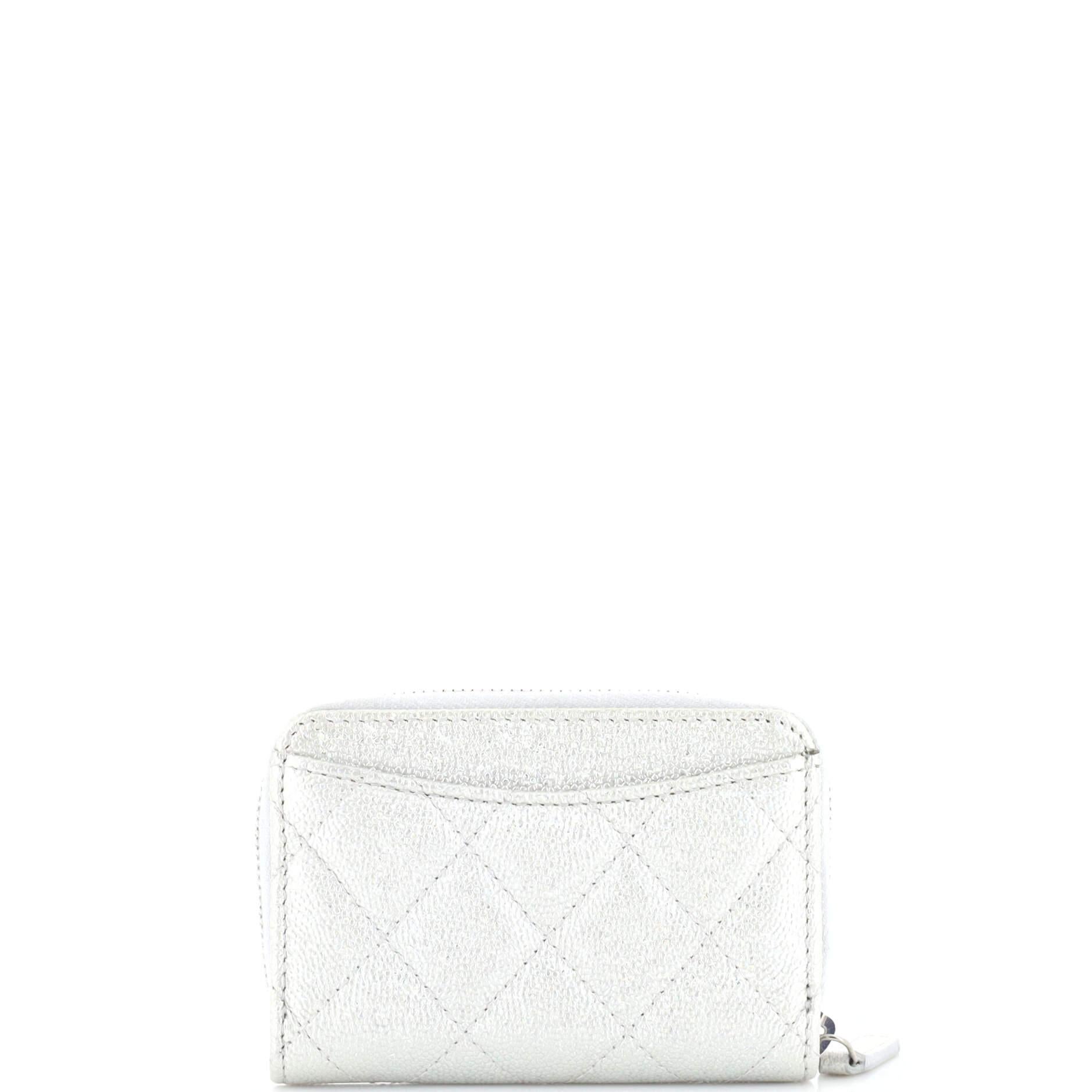 Women's Chanel CC Zip Coin Purse Quilted Caviar Small