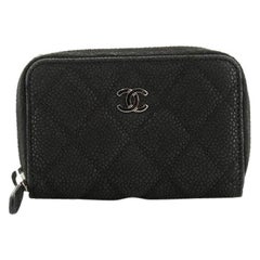 Chanel CC Zip Coin Purse Quilted Caviar Small