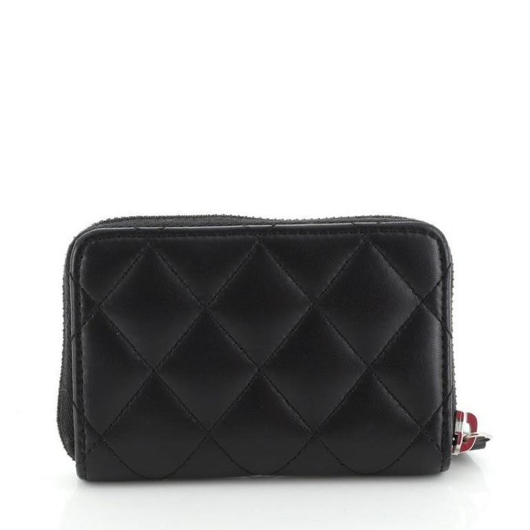 CHANEL Round Zip Small Chain Shoulder Bag Black Quilted Lambskin Leather  ref.996977 - Joli Closet