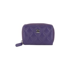 Chanel CC Zip Coin Purse Quilted Lambskin Small